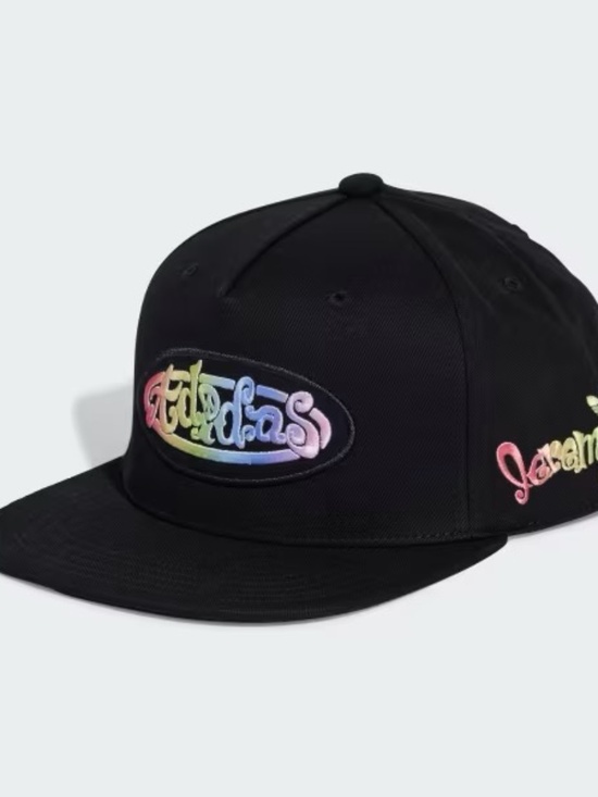 Adidas X Jeremy Scott JW8026 Black Fitted Cap High Crown \'90s Pop Art Club Kid main image 8